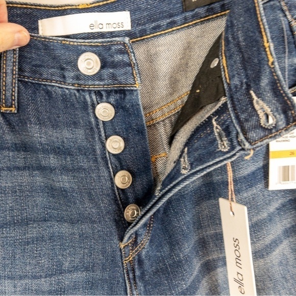 Ella Moss Womens Size 26 Vintage High Waist Jeans Waxwing NEW Distressed Blue - Picture 11 of 12
